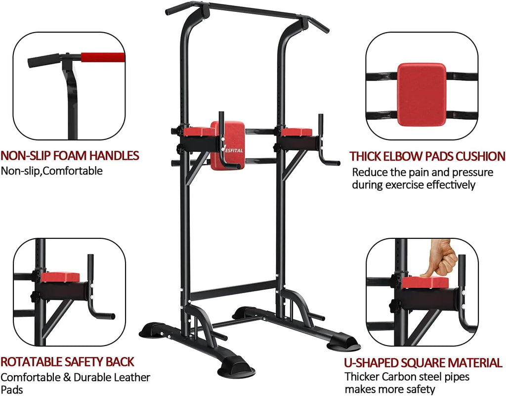 Height Adjustable Power Tower Dip Station M796