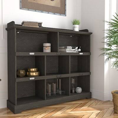 Dark Gray Oak Storage Cube F2412