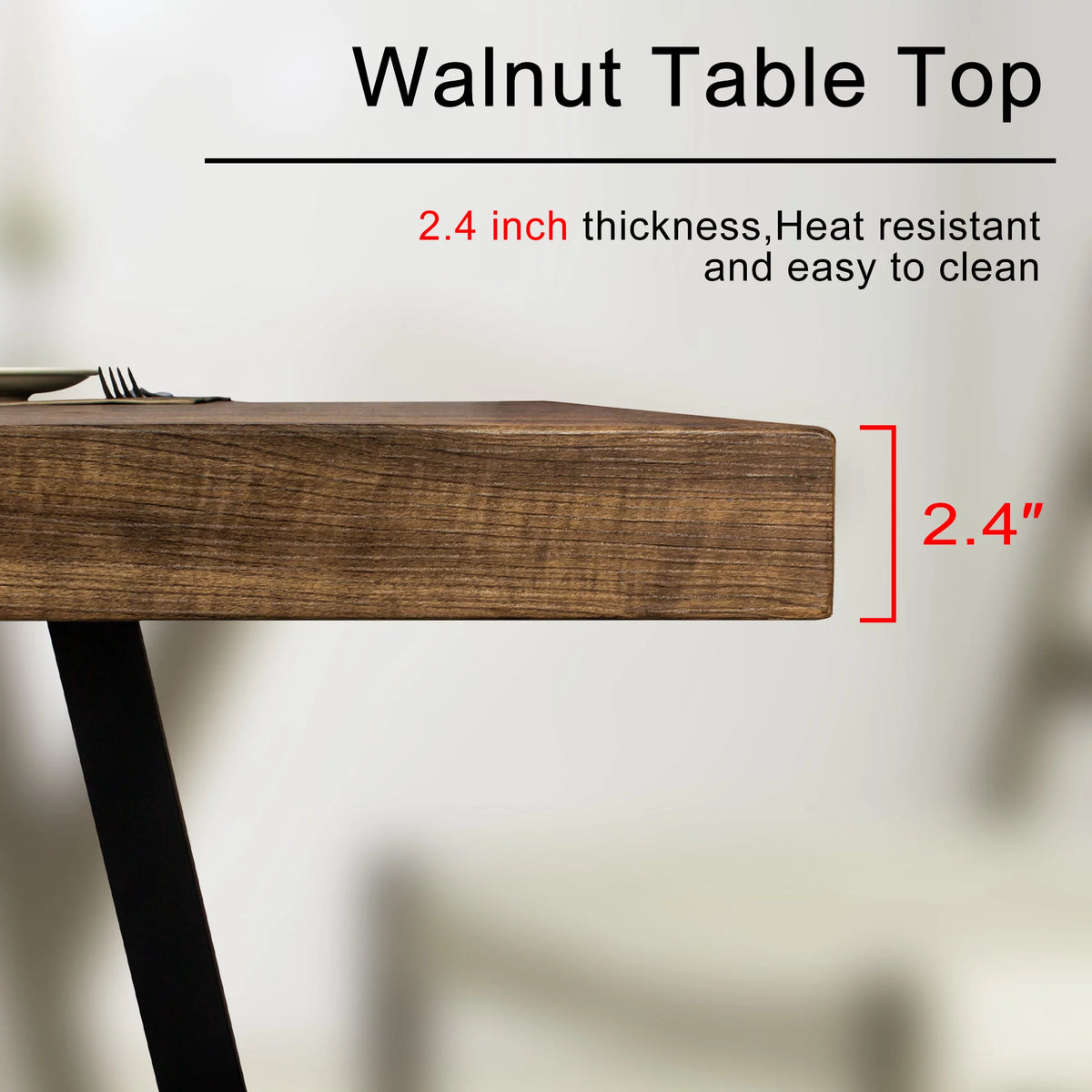 71"W x 32"D Rectangle Dining Kitchen Table, 6 Persons, Light Walnut Z52313