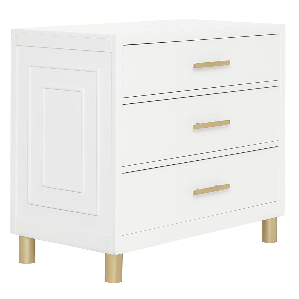 White Double Dresser 3 Drawer Chest I765