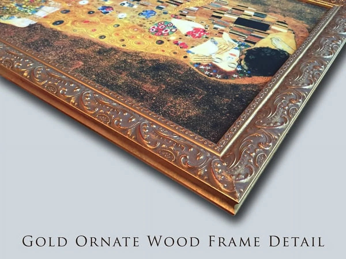 Gold Ornate Wood Framed Canvas Art Y55091