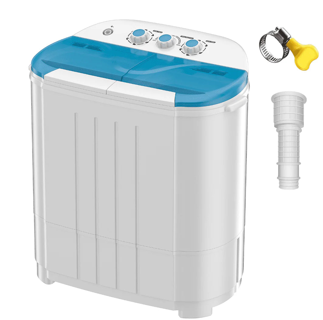 Portable 14lbs Twin Tub Compact Semi-Automatic Washer Spinner Combo O4044
