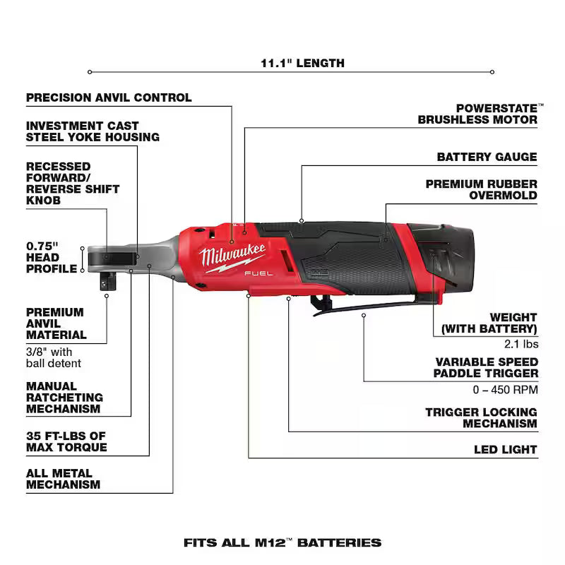 12V Lithium-Ion Brushless Cordless 3/8 in. Ratchet N77961