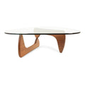 36 inches Glass and Solid Wood Coffee Table in Walnut S588