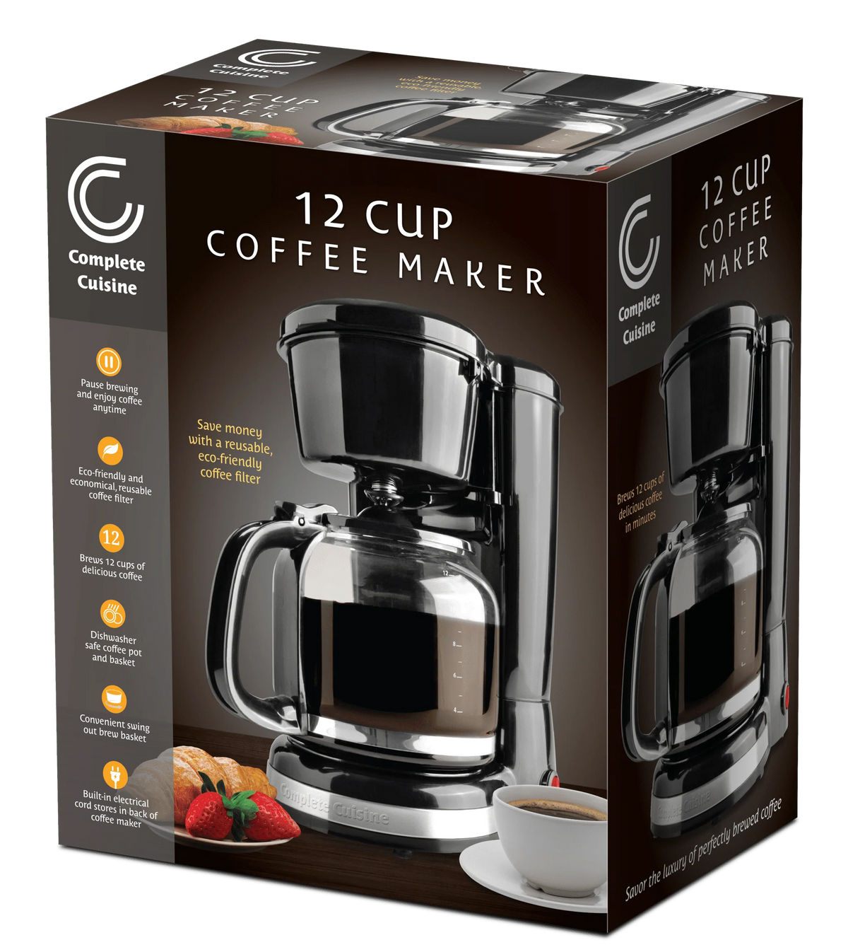 12 Cup Coffee Maker with Reusable Filter G573717