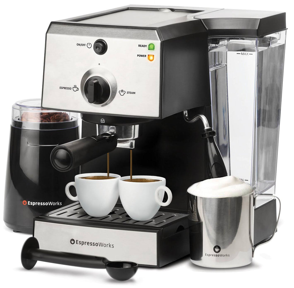 7 PC Espresso Machine and Cappuccino Maker with Built-in Steamer and Frother O5146