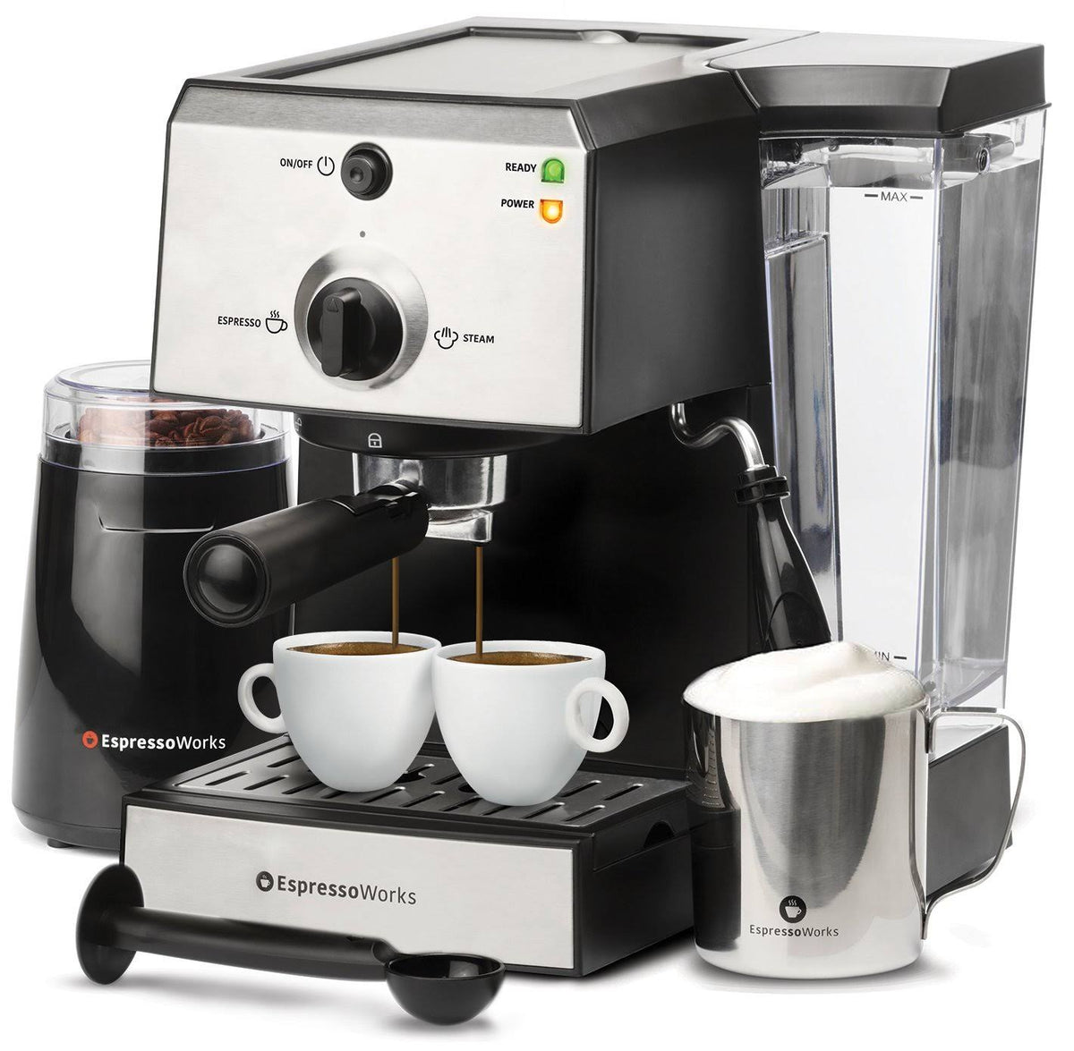 7 PC Espresso Machine and Cappuccino Maker with Built-in Steamer and Frother O5146