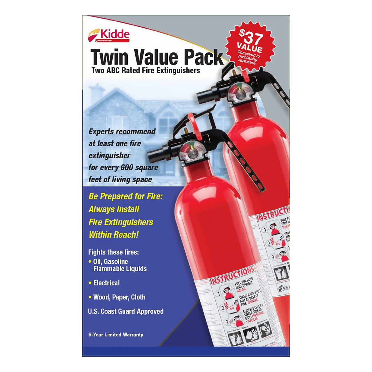 Multi Purpose Fire Extinguisher 2 Pack E842