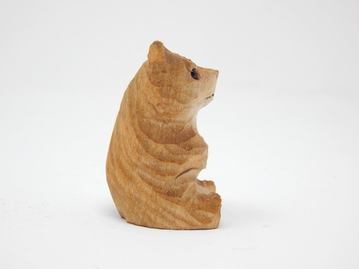 Brown Bear Wooden Carving Figurine O4691