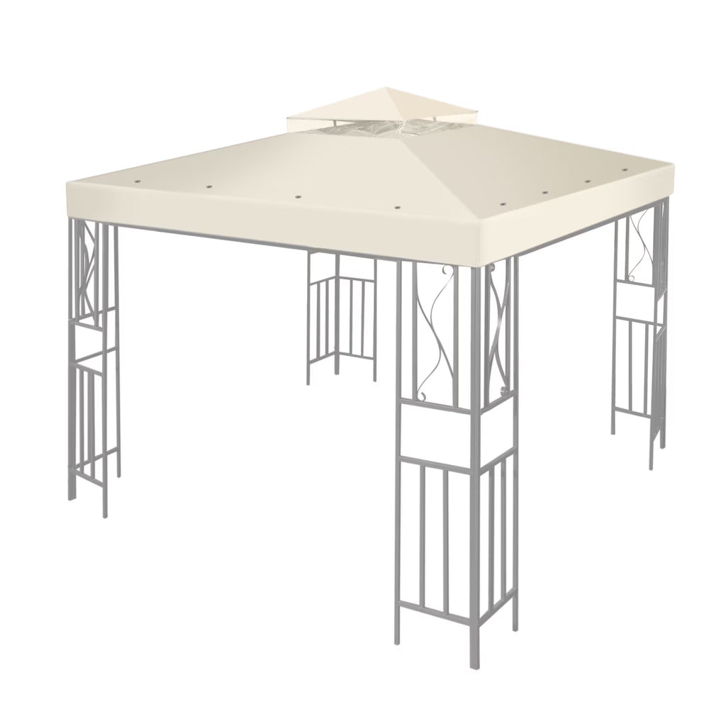 10 x 10 Feet Gazebo Canopy Top Replacement Cover with Plain Edge Polyester E156