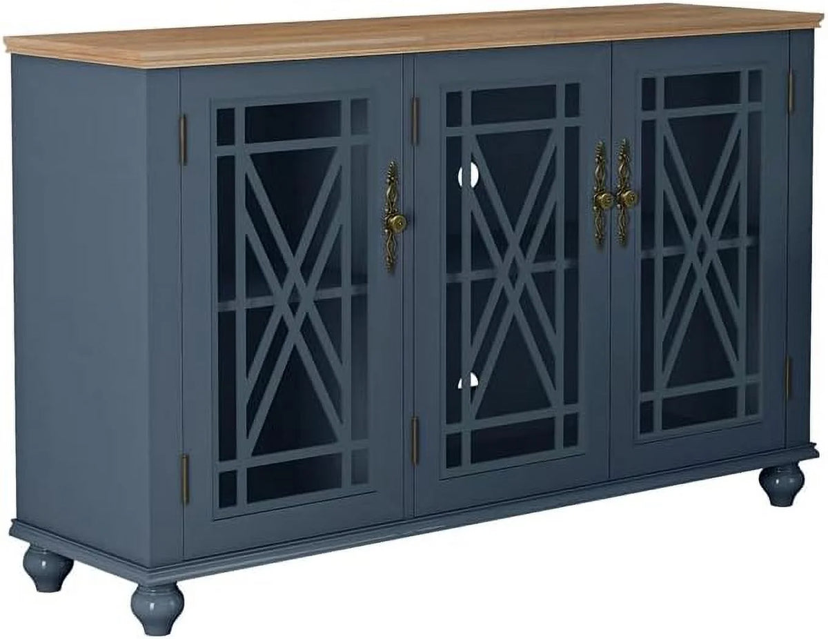 Vintage Wood Kitchen Accent Buffet Sideboard Cabinet Y74480