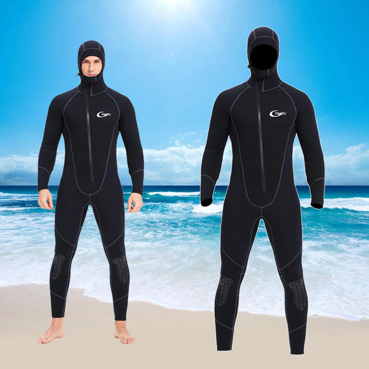 Mens 5mm Hooded Neoprene Scuba Diving Suit XL O23943