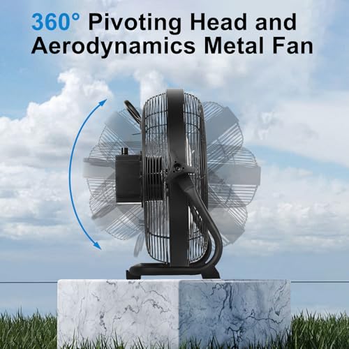 16" Rechargeable Battery Operated Floor Fan O568