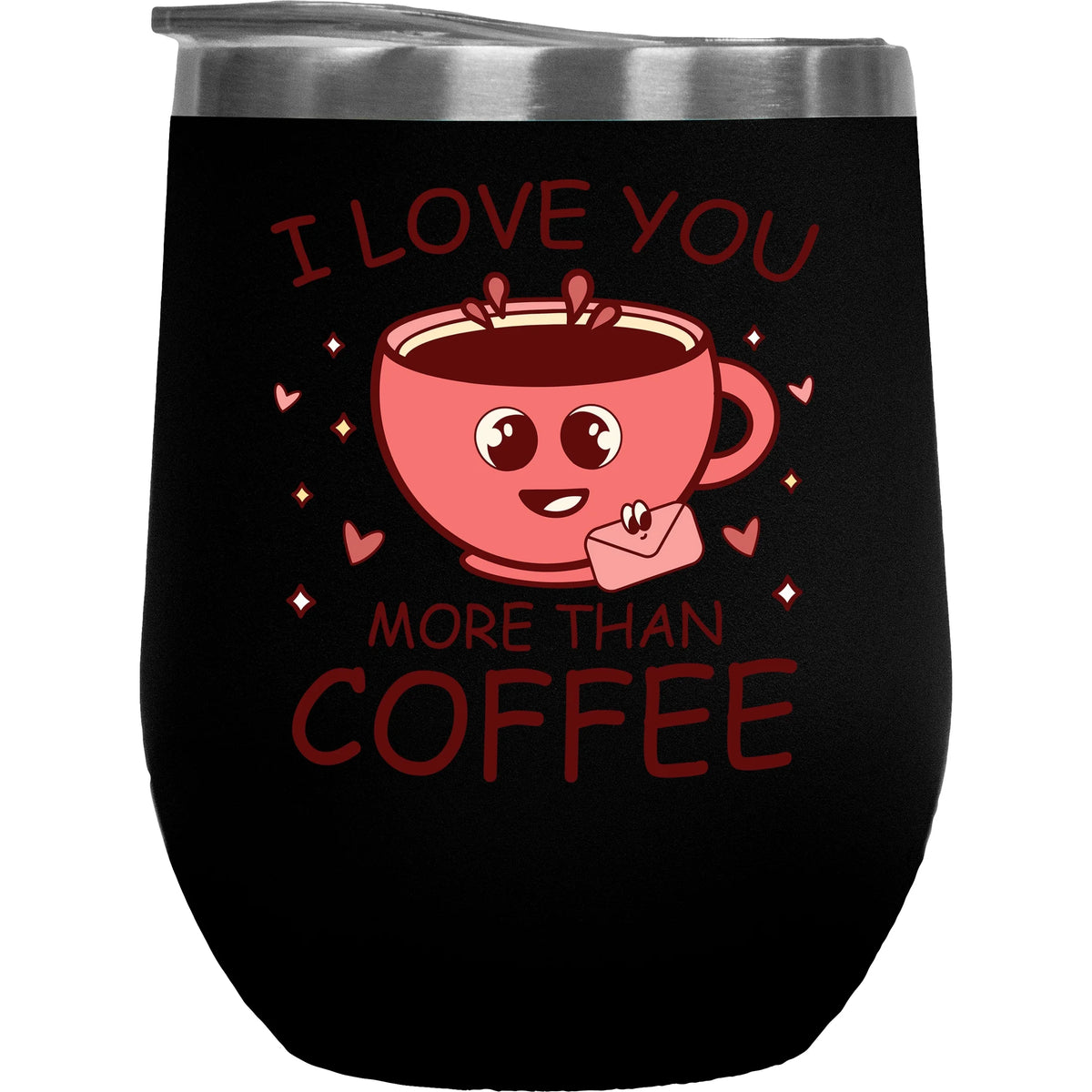 Black 12oz Wine Tumbler A142