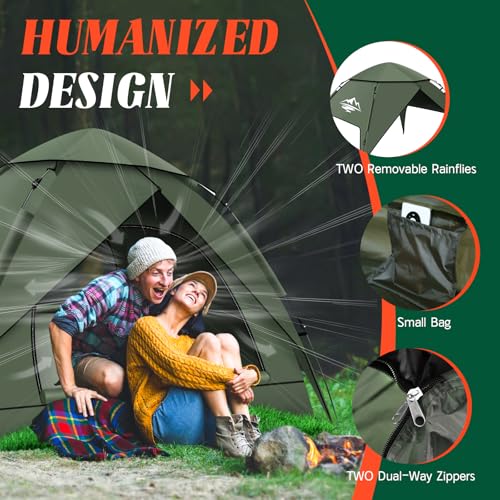 2-3 Person Waterproof Windproof Pop Up Camping Tent N75458