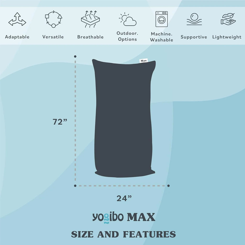 Dark Grey Oversized Plush Bean Bag Chair N39910