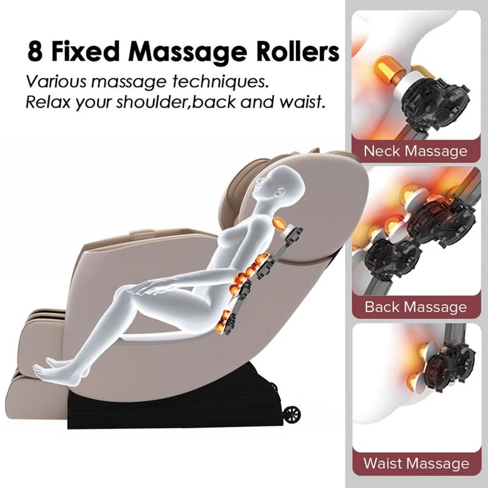 Black Full Body Electric Zero Gravity Shiatsu Massage Chair F1625