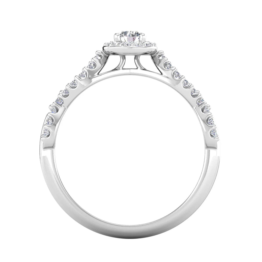 1/2 Carat TW Diamond Engagement Ring in 10k White Gold U670