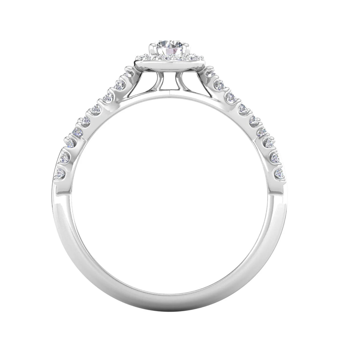 1/2 Carat TW Diamond Engagement Ring in 10k White Gold U670